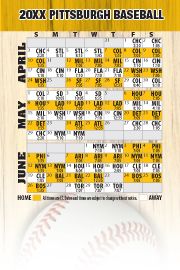 Magnetic Business Card Real Estate Baseball Schedules  |Realtor Tools